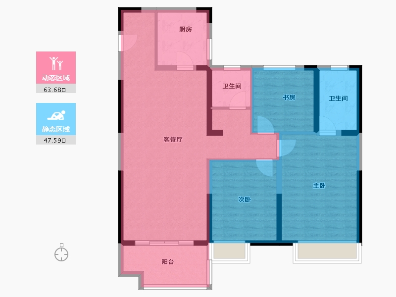 山东省-济南市-金地湖城风华-100.01-户型库-动静分区