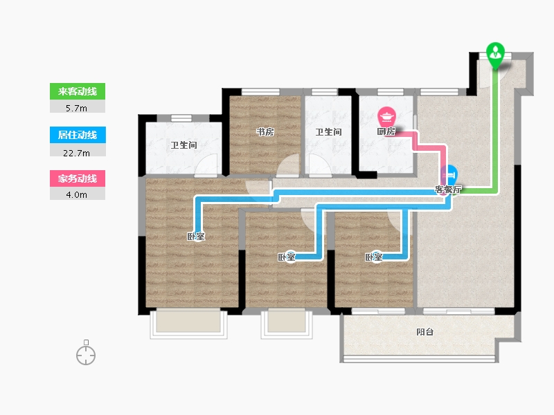 浙江省-嘉兴市-悦宸里-100.00-户型库-动静线