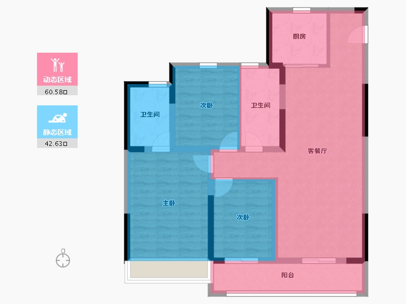 江苏省-南通市-中骏世界城丨FUNWORLD-92.00-户型库-动静分区