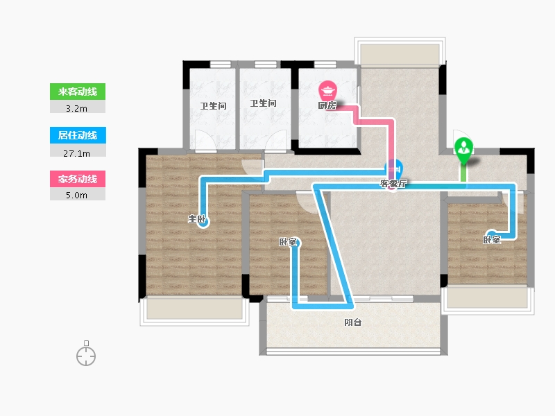 江苏省-南通市-龙信·骏园-100.00-户型库-动静线