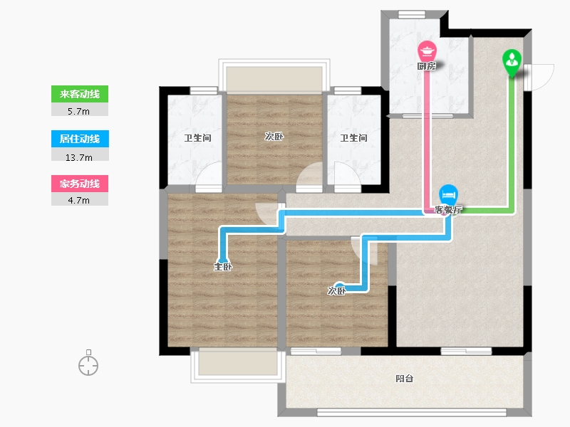 江苏省-南通市-龙信·骏园-95.99-户型库-动静线