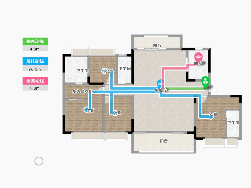 江苏省-南通市-龙信·骏园-176.00-户型库-动静线