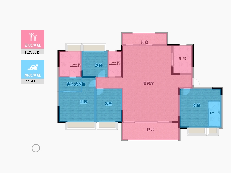 江苏省-南通市-龙信·骏园-176.00-户型库-动静分区