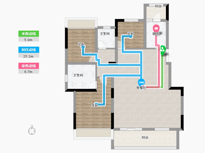 江苏省-南通市-首开紫宸江湾-100.87-户型库-动静线