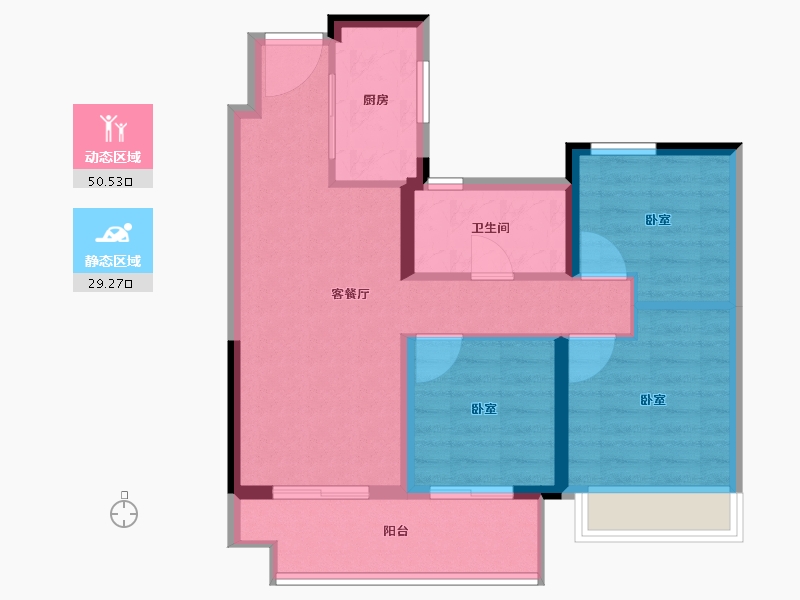 浙江省-嘉兴市-悦宸里-71.20-户型库-动静分区