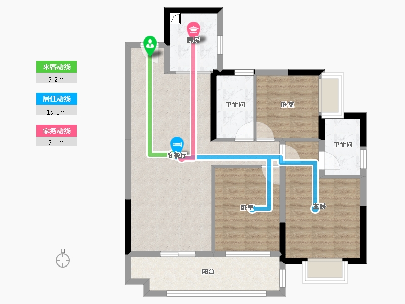 广东省-深圳市-中国铁建·观山云邸-86.41-户型库-动静线