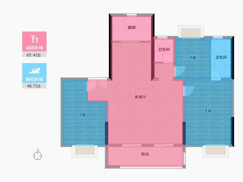 江苏省-常州市-铂悦时代-103.00-户型库-动静分区