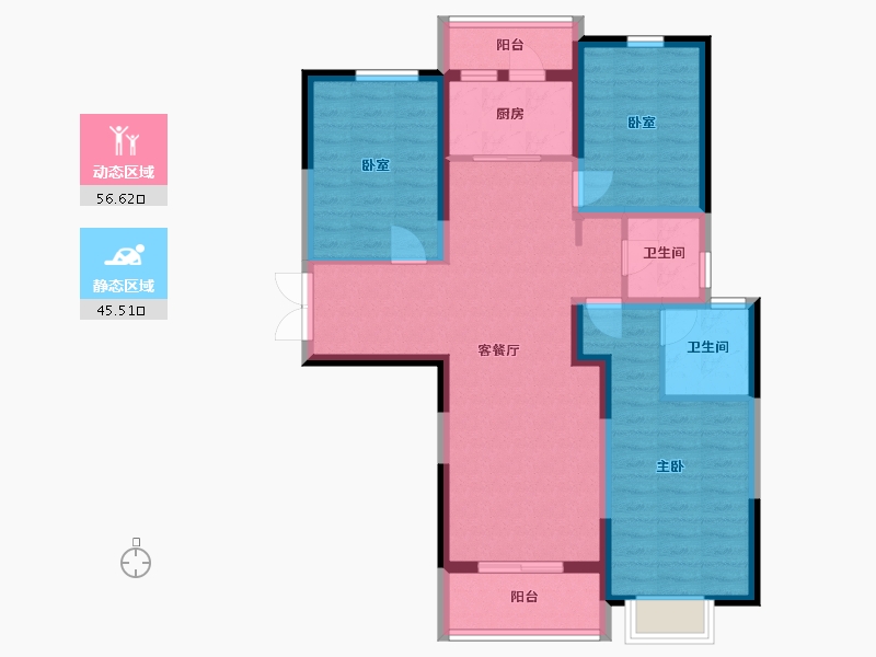 山西省-吕梁市-鑫飞景誉-120.00-户型库-动静分区