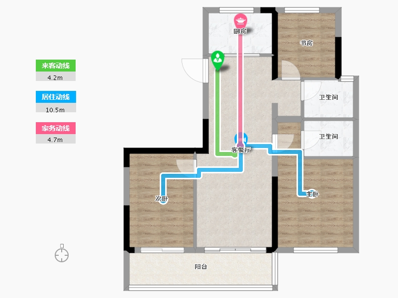 福建省-福州市-首开国仕府-76.82-户型库-动静线