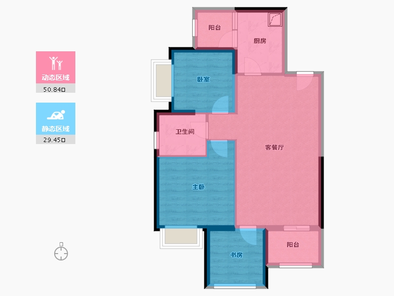 广东省-深圳市-半山悦海花园​-71.29-户型库-动静分区