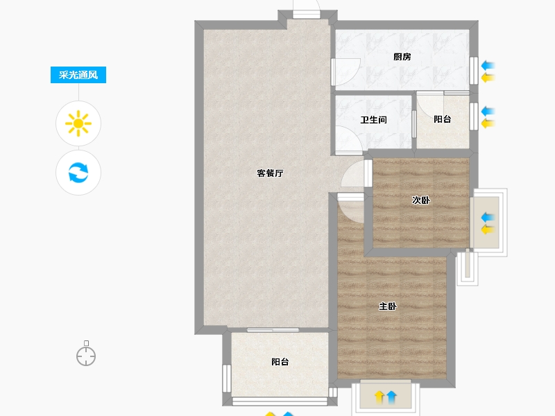 四川省-成都市-南城都汇5A期汇晴园-89.00-户型库-采光通风