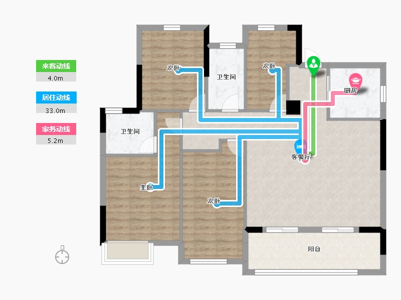 福建省-福州市-万科紫台-108.00-户型库-动静线