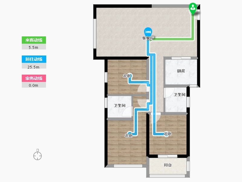 河南省-郑州市-升龙·栖樾府-90.00-户型库-动静线