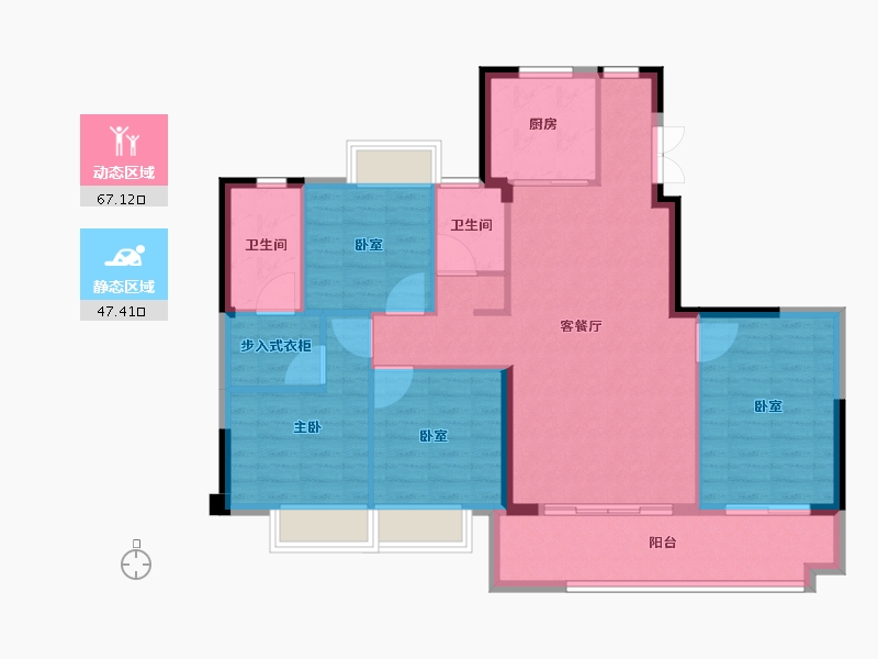 福建省-福州市-榕发悦乐郡-104.00-户型库-动静分区