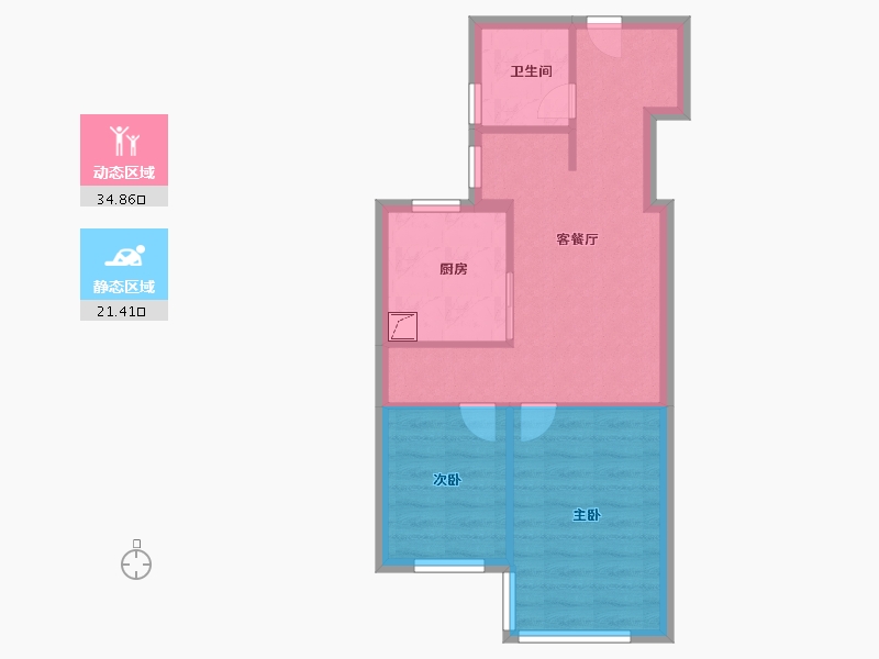 山东省-济南市-旭辉银盛泰中心-50.00-户型库-动静分区