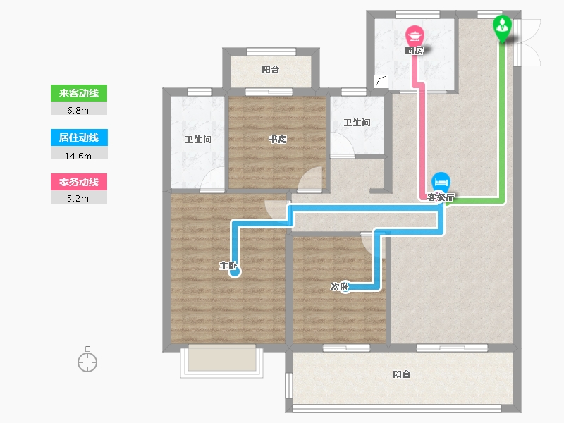 山东省-济南市-中国铁建梧桐天樾-109.00-户型库-动静线