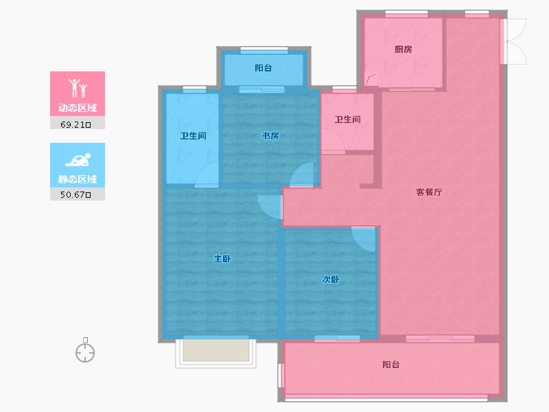 山东省-济南市-中国铁建梧桐天樾-109.00-户型库-动静分区