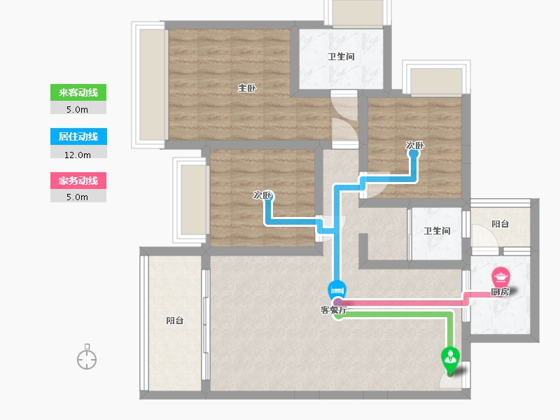 四川省-资阳市-乐至东湖御龙湾-114.00-户型库-动静线