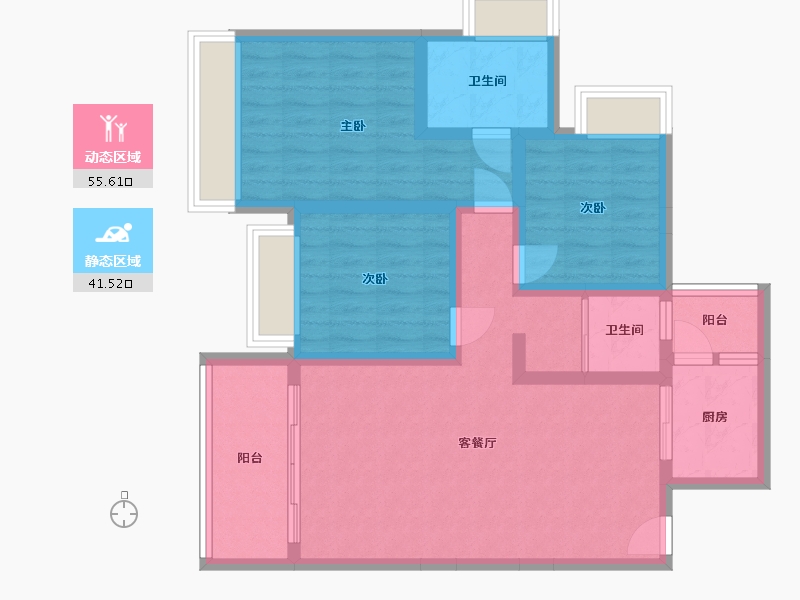 四川省-资阳市-乐至东湖御龙湾-114.00-户型库-动静分区