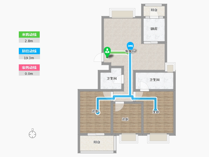 山东省-济南市-紫薇阁山庄-107.20-户型库-动静线