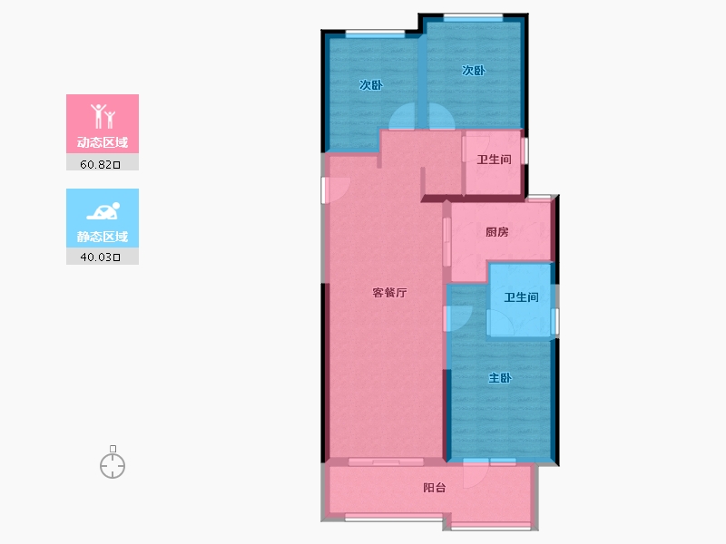 河南省-郑州市-万科翠湾中城​-90.39-户型库-动静分区