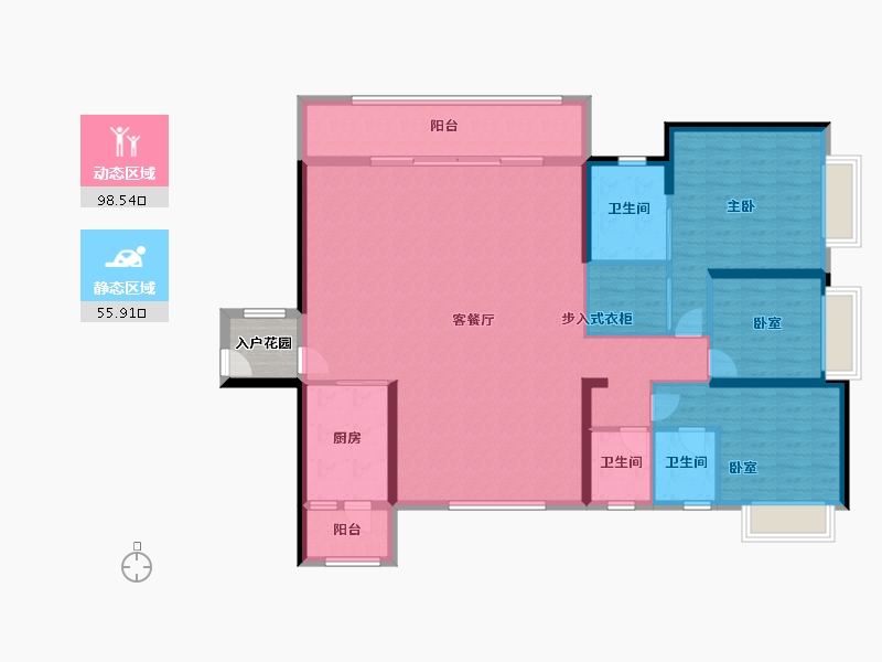 广东省-深圳市-半山悦海花园​-144.00-户型库-动静分区