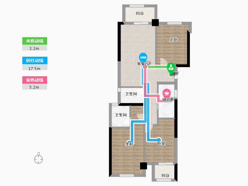 福建省-福州市-名城紫金轩-80.80-户型库-动静线