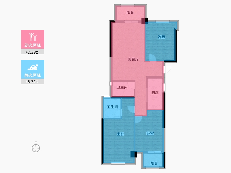 福建省-福州市-名城紫金轩-80.80-户型库-动静分区