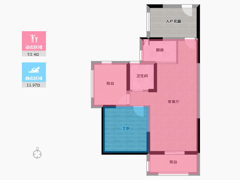 广东省-深圳市-振业时代花园-65.79-户型库-动静分区