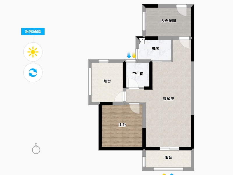 广东省-深圳市-振业时代花园-65.79-户型库-采光通风