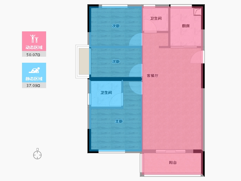 福建省-福州市-大东海中央府-78.92-户型库-动静分区