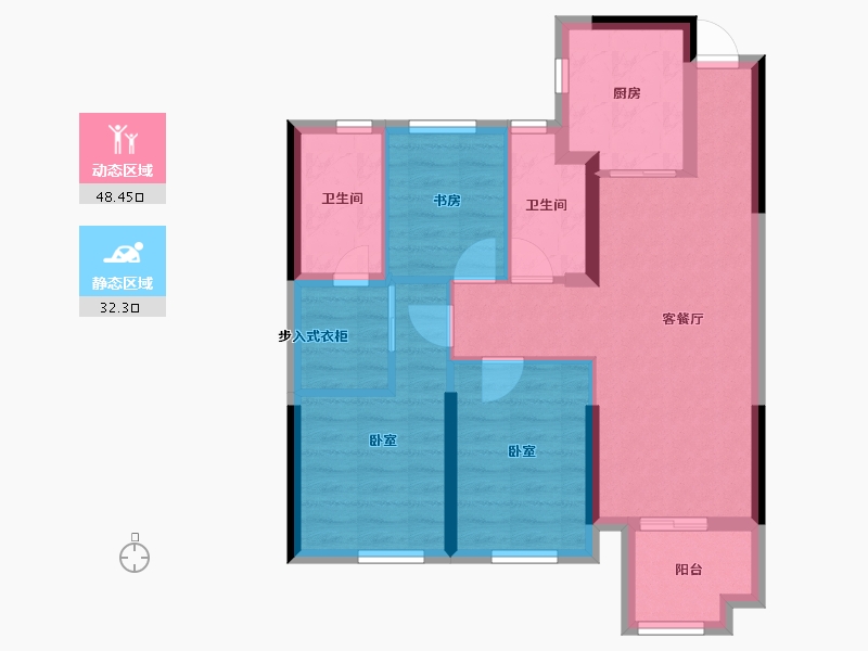 福建省-福州市-金地自在城-71.20-户型库-动静分区