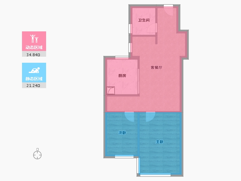 山东省-济南市-旭辉银盛泰中心-50.00-户型库-动静分区