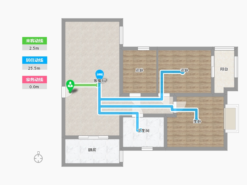 河南省-郑州市-泰山誉景-90.00-户型库-动静线