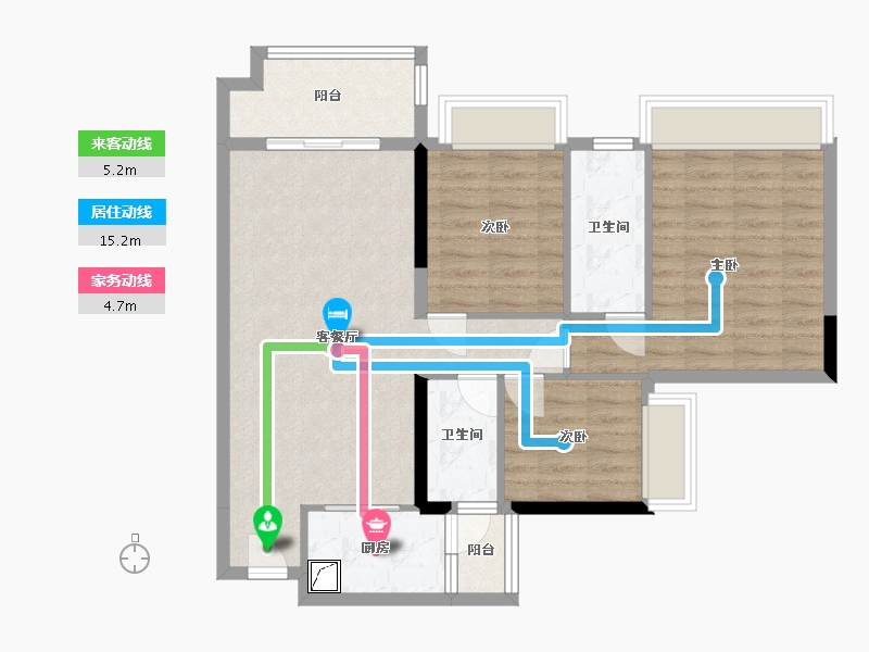 广东省-梅州市-君悦世家-87.00-户型库-动静线