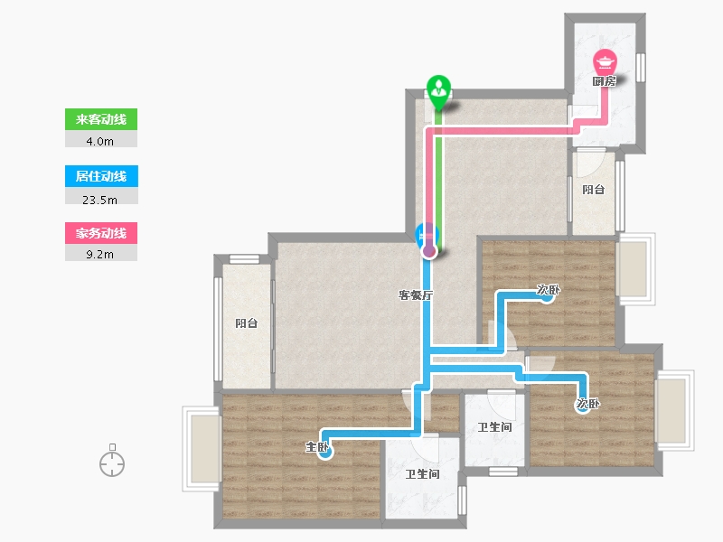 四川省-成都市-劲力蓝色理想-8号楼-100.00-户型库-动静线