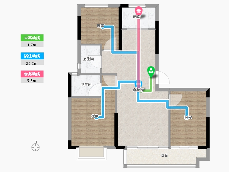 福建省-福州市-融信澜宸-88.01-户型库-动静线