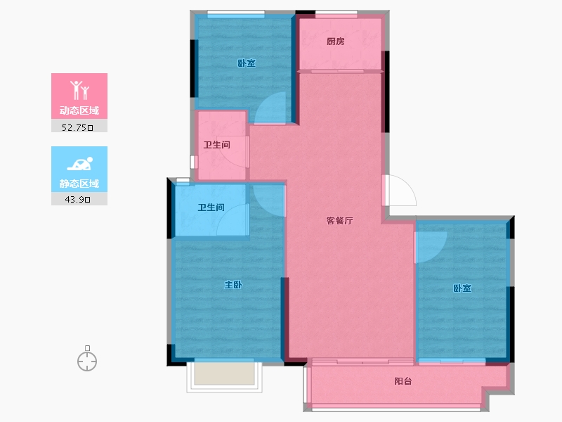 福建省-福州市-融信澜宸-88.01-户型库-动静分区