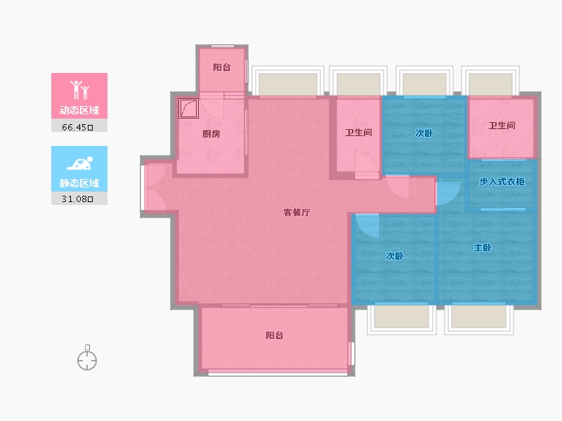 广东省-深圳市-臻山海-89.76-户型库-动静分区