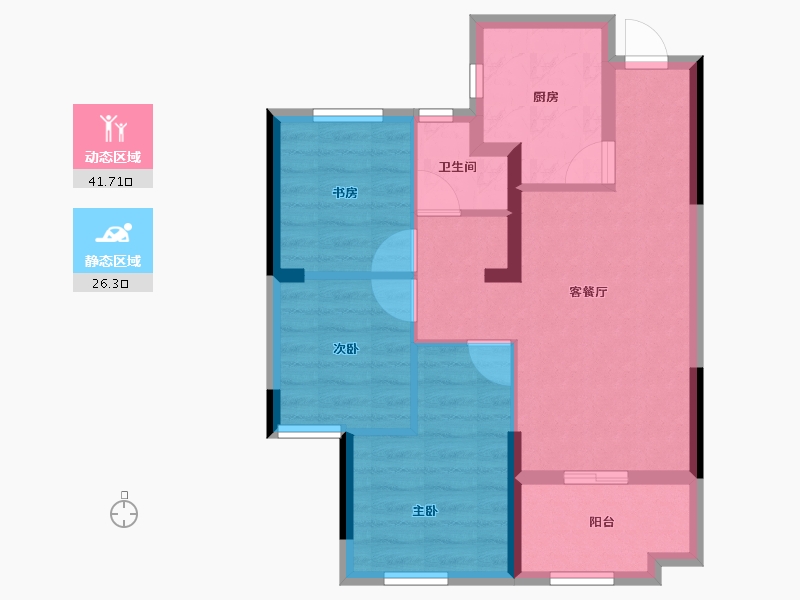 福建省-福州市-金地自在城-60.00-户型库-动静分区