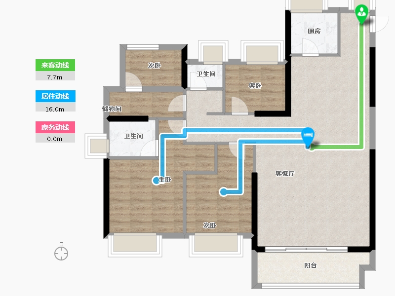 福建省-福州市-阳光城融侨榕心锦江-102.40-户型库-动静线