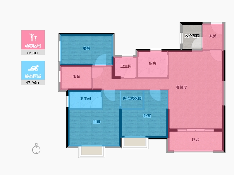 广东省-深圳市-半山悦海花园​-106.41-户型库-动静分区