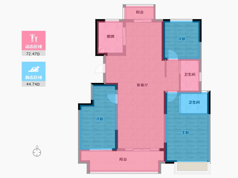 河南省-鹤壁市-运河院子-105.00-户型库-动静分区