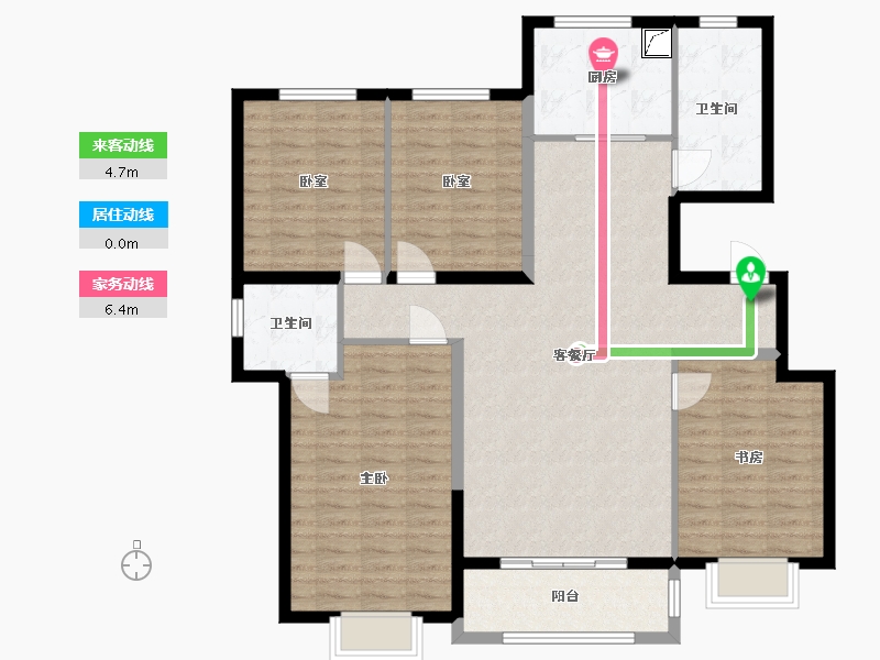 天津-天津市-京能雍清丽苑-121.00-户型库-动静线