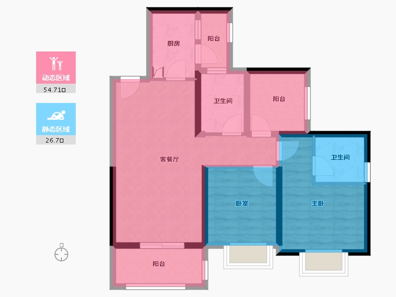 广东省-深圳市-半山悦海花园​-71.19-户型库-动静分区