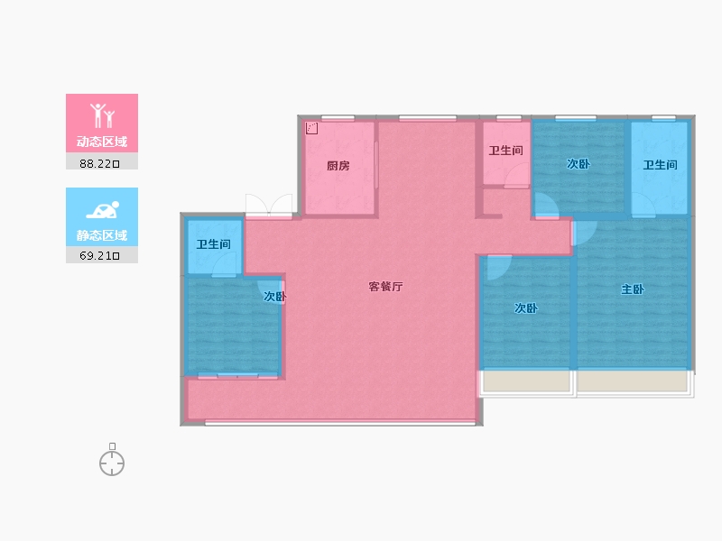 山东省-济南市-越秀麓端府-144.00-户型库-动静分区