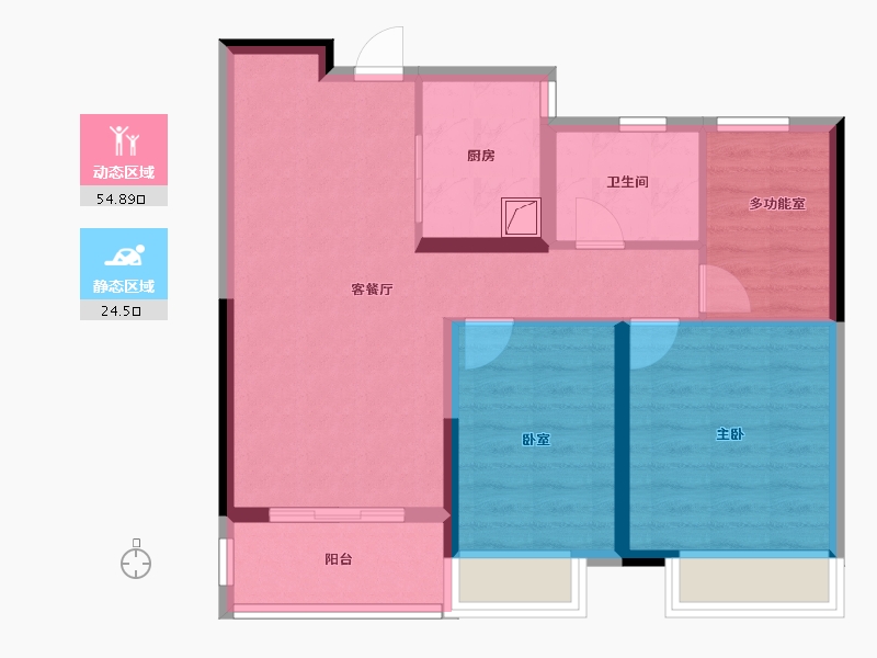 河南省-郑州市-正弘中央公园-70.15-户型库-动静分区