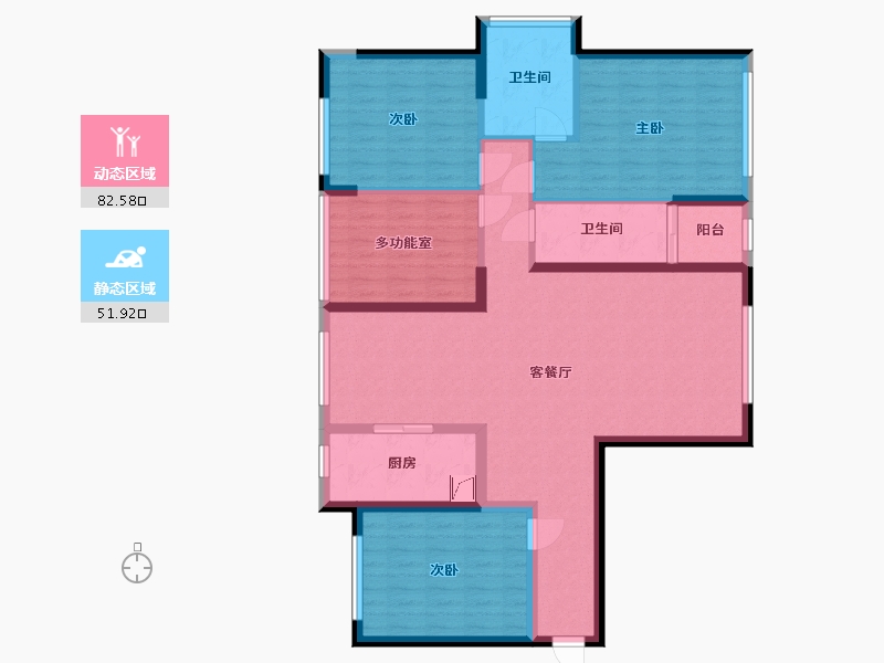 湖南省-常德市-朝阳时光-110.00-户型库-动静分区