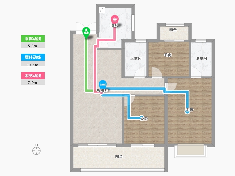 山东省-济南市-中国铁建梧桐天樾-102.00-户型库-动静线