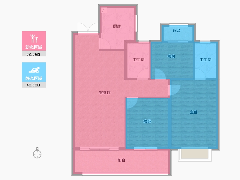 山东省-济南市-中国铁建梧桐天樾-102.00-户型库-动静分区